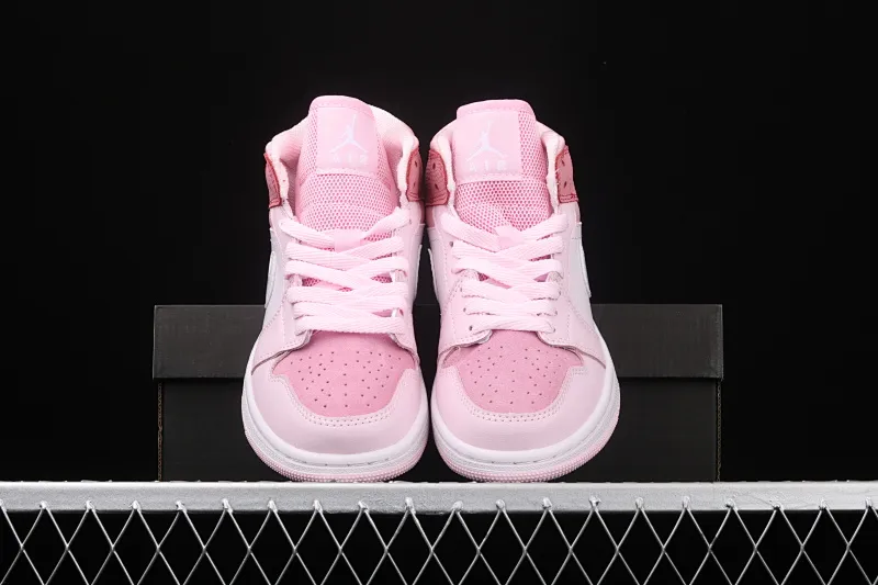 All categories Air Jordan Jordan series basketball shoes Air Jordan 1 Mid Air Jordan 1 Mid AJ1 Joe 1 mid-top series Pink White Pink Foam CW5379-600